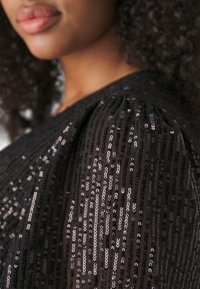 MICHAEL Michael Kors SEQUIN STRIPE MIDI DRESS - Robe de soirée - black
