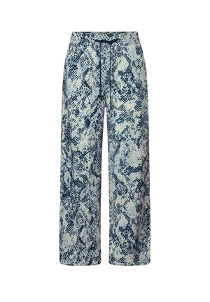 Street One GEMUSTERTE WIDE - Pantaloni - blau