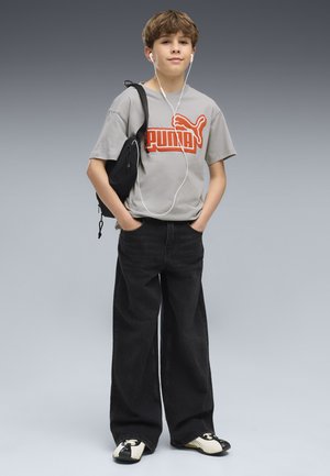 Puma, ESSENTIALS LOGO LAB RELAXED GRAPHIC T-SHIRT - Printtipaita - gray echo