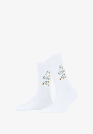 Burlington, X-MAS RIB SOCKEN - Socken - white