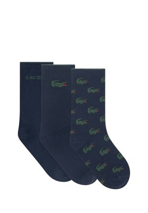 Lacoste, 3 PACK CROC COTT COL UGW - Calze - dark-blue dim