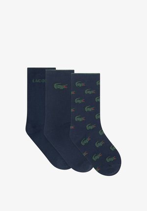 Lacoste, 3 PACK CROC COTT COL UGW - Calze - dark-blue dim