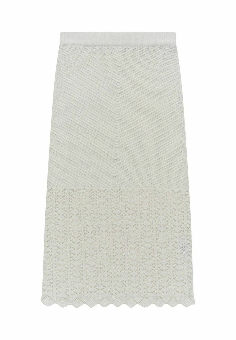 Dobber VENDELLA KNITTED - A-linjekjol - offwhite/vit - Zalando.se