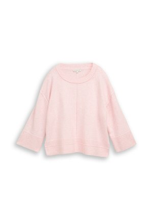 TOM TAILOR, KNIT COSY CREWNECK - Trui - light pastel pink melange