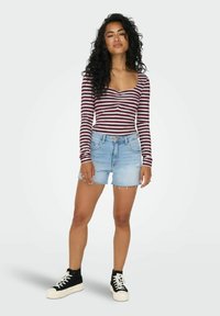 ONLY ONLFIFI RUCHING JRS - Langærmet T-shirt - chocolate truffle
