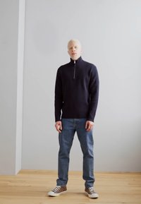 Lindbergh HALF ZIP  - Strickpullover - navy