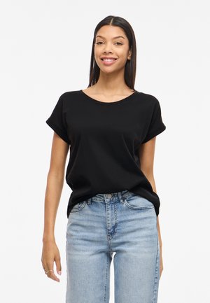 VILA, VIDREAMERS NEW PURE T-SHIRT-NOOS - T-shirt basique - black