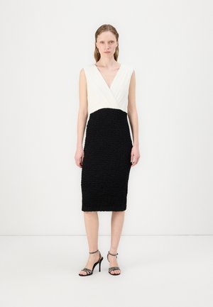 Koktailové šaty/večierkové šaty - eggshell/black