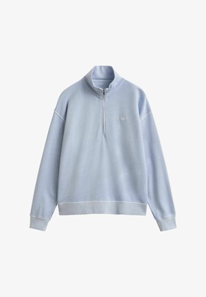 GANT, WASHED SHIELD HALF-ZIP - Sweater - light blue