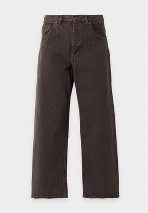 Quiksilver, WIDE CROP PANT - Τζιν χαλαρής εφαρμογής - black tint brown