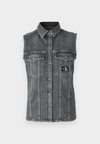 SLEEVELESS LEAN SHIRT - Top - denim grey