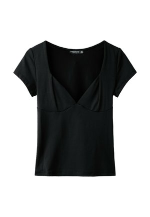 Stradivarius, T-shirt imprimé - black