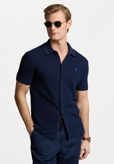 Polo Ralph Lauren TEXTURED COTTON LINEN SHIRT JUMPER - Krekls - bright navy