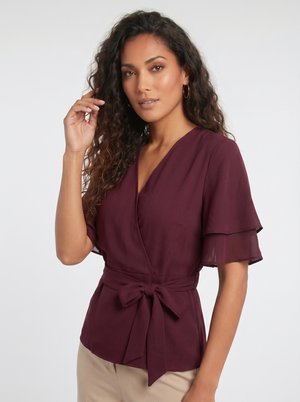 Anna Field by Zalando, CHIFFON SLEEVE - Μπλούζα - burgundy