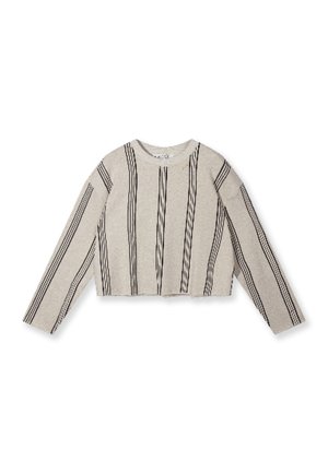 10DAYS, 10DAYS TOPS EASY SWEATER STRIPES - Sweatshirt - soft white melee