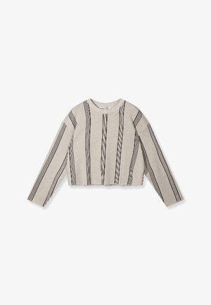 10DAYS, 10DAYS TOPS EASY SWEATER STRIPES - Felpa - soft white melee