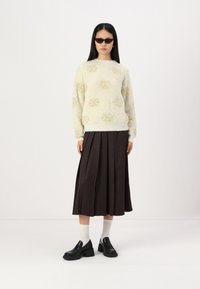 VILA VIFLAKE CHRISTMAS - Maglione - cloud dancer/gold