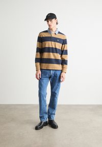 GANT STRIPE HEAVY RUGGER - T-shirt à manches longues - warm khaki