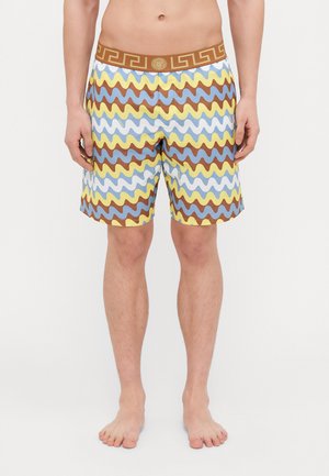 SWIMWEAR - Short de bain - powder blue/tobacco/bright yellow