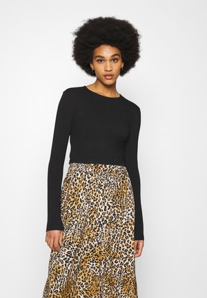 PERFECT CROPPED - Top s dlouhým rukávem - black