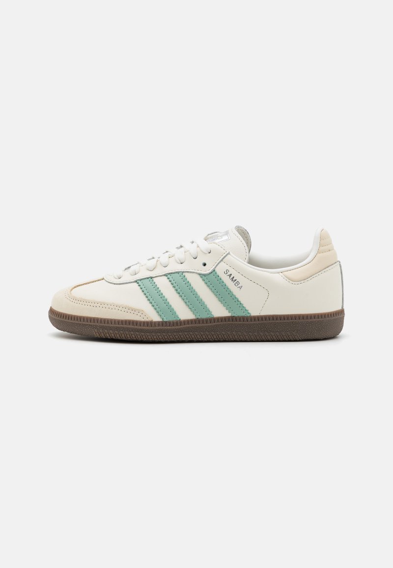 adidas Originals - SAMBA  - Trainers - cloud white/hazy green/wonder white, Enlarge
