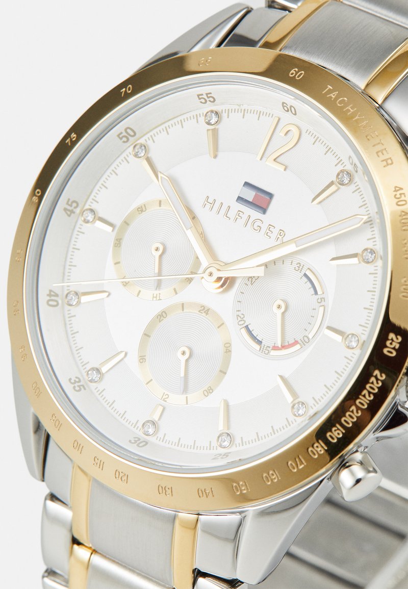 Tommy Hilfiger CASE BEZEL DIALBRACELET - Chronograph - silver 