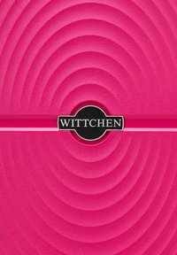 Borsa da viaggio di colore rosa brillante con una superficie texturizzata caratterizzata da cerchi concentrici. Include un logo circolare nero al centro con la scritta "Wittchen" in lettere bianche.