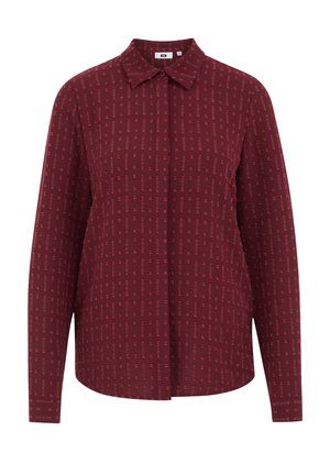 WE Fashion Button-down blouse - burgundy red