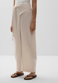 OYSHO - LINEN CROSSOBER BALLOON - Pantalon classique - stone Image miniature 1