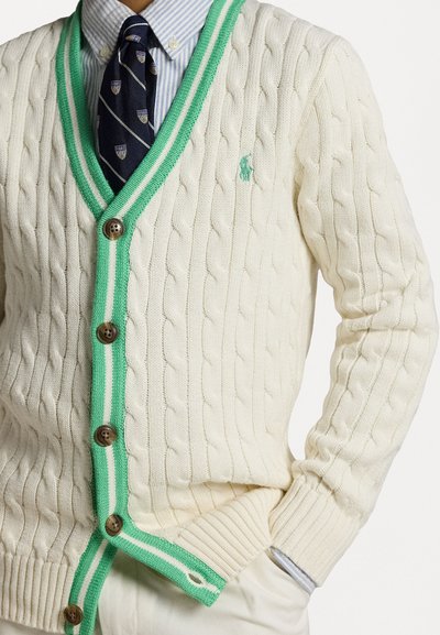 Polo Ralph Lauren COTTON CRICKET CARDIGAN - Kardigán - cricket cream