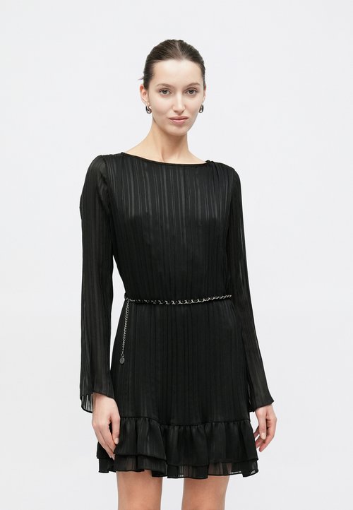 Robe Patineuse Noire & Blanche Karen Millen - Taille 2 - Occasion Très Bon État - Viscose Courte