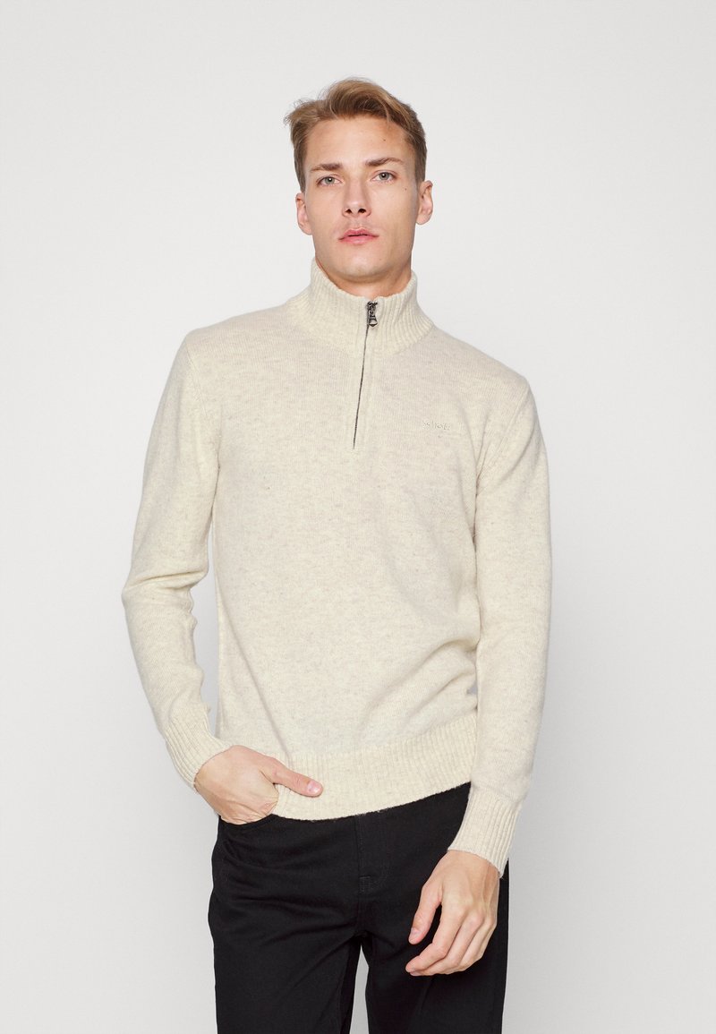 Schott PLLANCE - Fleecepullover - heather off white