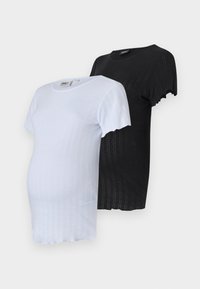 OLMCARLOTTA 2 PACK - T-shirt basique - white/black