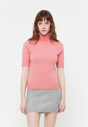 TURTLE NECK SHORT SLEEVE - Džemperis - dust pink