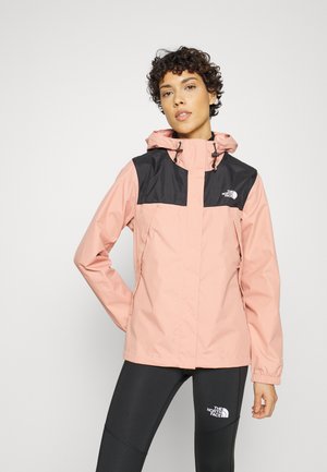 ANTORA JACKET - Giacca hard shell - black/rose dawn