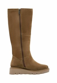 Tamaris Laarzen met sleehak - camel suede