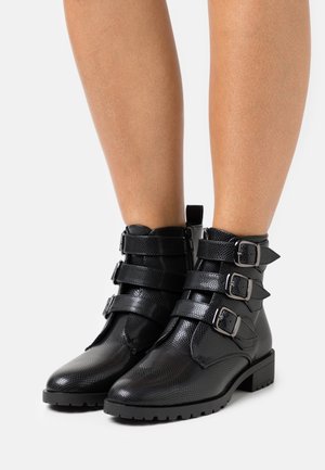 Anna Field, Bottines de cowboy / motard - black