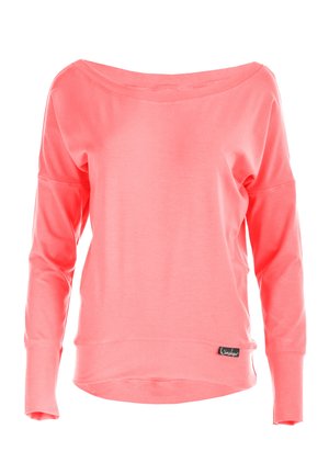 Winshape LONGSLEEVE - Ikdienas džemperis - neon coral