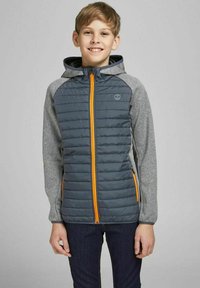 Jack & Jones Junior JJEMULTI QUILTED JACKET - Lengva striukė - grey melange