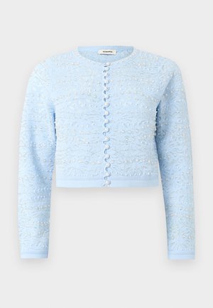 CARDI POINT FLEURS FANTAISIE - Kardigán - bleu ciel