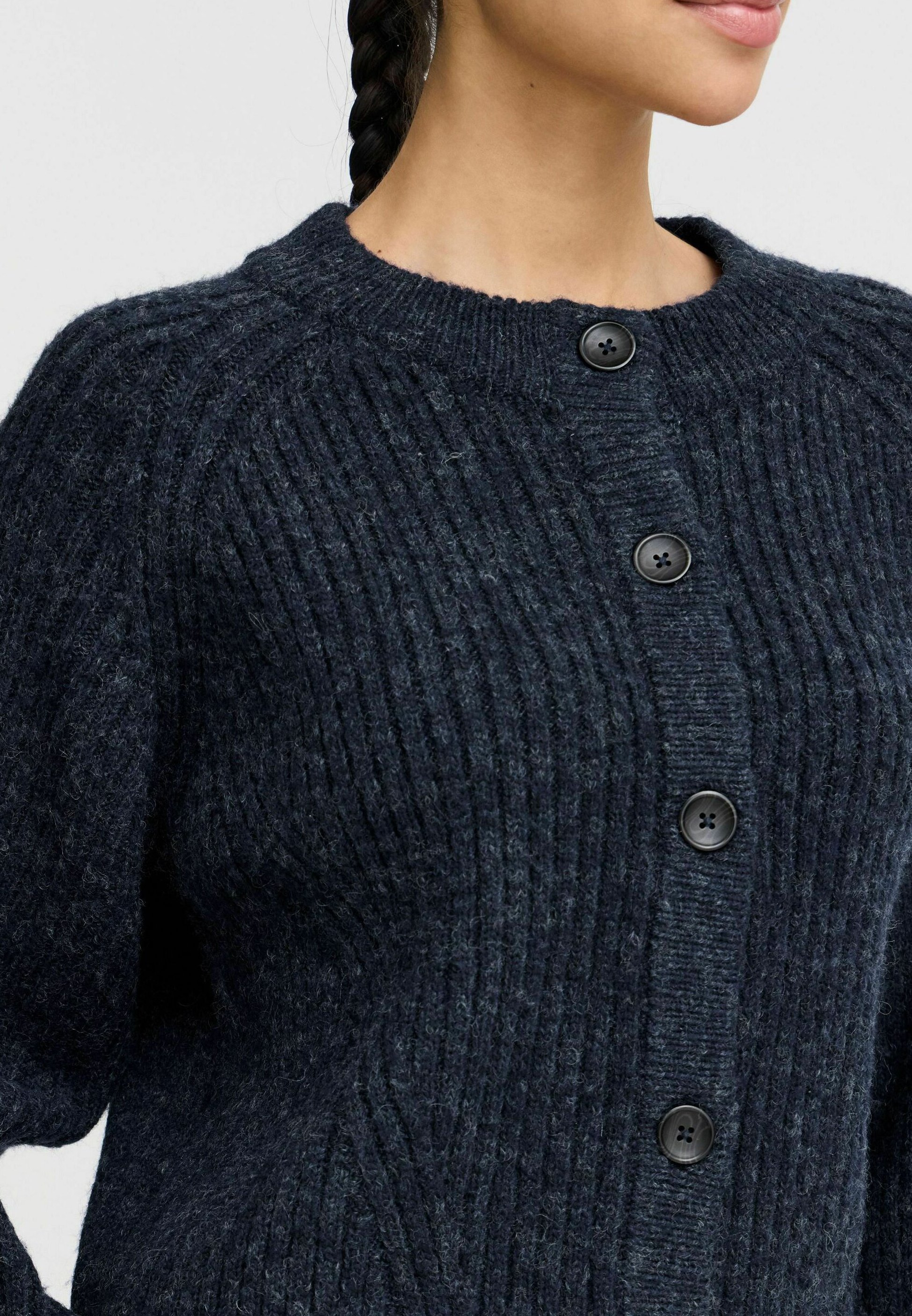 b.young BYNELLO - Cardigan - navy blazer melange/blue