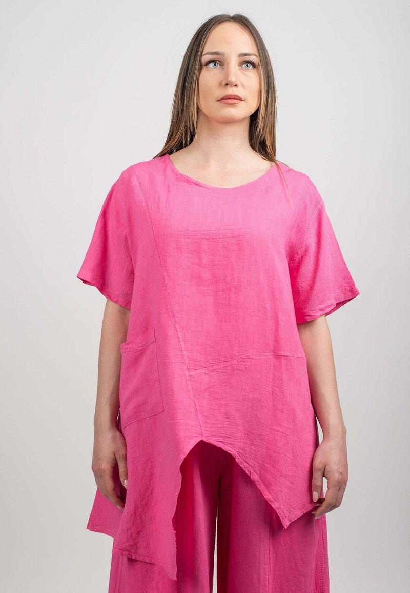 Dalle Piane Cashmere ASYMMETRICAL  - Tunica - fuxia