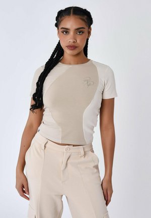 Project X Paris TRICOLORE VAGUE - Camiseta estampada - beige