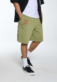 Ed Hardy TRUE TILL DEATH  - Tracksuit bottoms - green