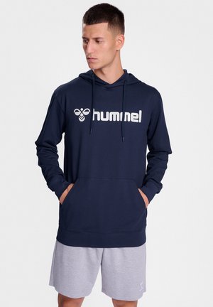 LOGO - Sweat à capuche - marine