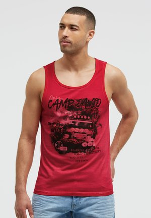 Camp David, CAMP DAVID MUSKELSHIRT OIL DYED MIT PHOTOPRINT - Print T-shirt - red orange