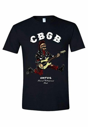 CBGB ROCKING SKULL - T-shirt print - black