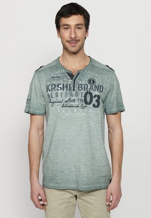 Koroshi SHORT SLEEVE - Majica kratkih rukava s printom - kaki khaki