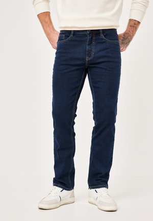 Paddock's MIT STRETCHANTEIL - Slim fit jeans - dark blue od brown
