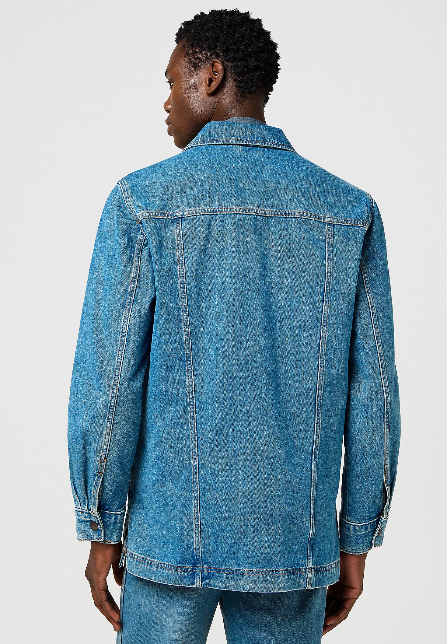 Wrangler WRANGE JACKET - Denim jacket - iron forge/blue denim